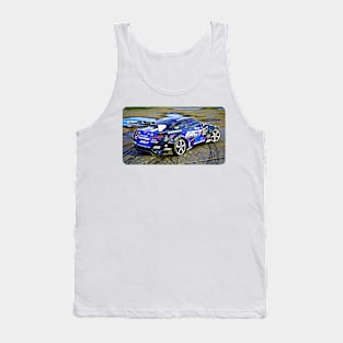 350z Drift Cartoon Drawing Action Print Tank Top